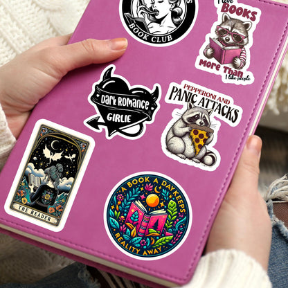 A book a day keeps reality away sticker, bat boys sticker, book sticker, kindle sticker, bookish sticker, book stickers, sticker for kindle