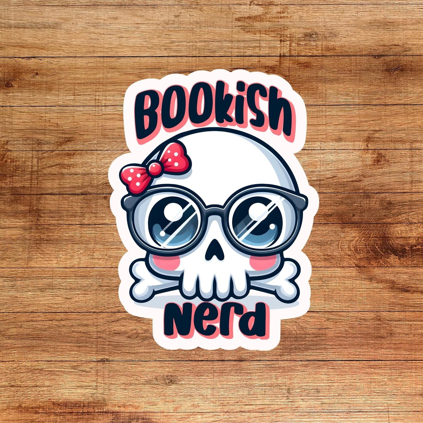 Bookish nerd sticker, Bookish girlie sticker, bookish sticker, book sticker, kindle sticker, stickers for kindle, book lover gift