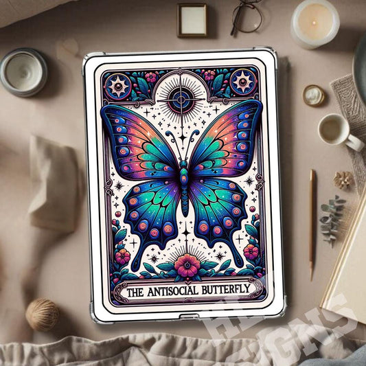 Antisocial butterfly kindle Insert For Clear Case, fall kindle insert, kindle insert, kindle skin, kindle Paperwhite, cute kindle accessory