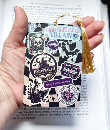 Dark romance bookmark, Tarot card Bookmark, holographic bookmark, Gothic Bookmark, Booktok Bookmark, Bookish Gifts for Readers,