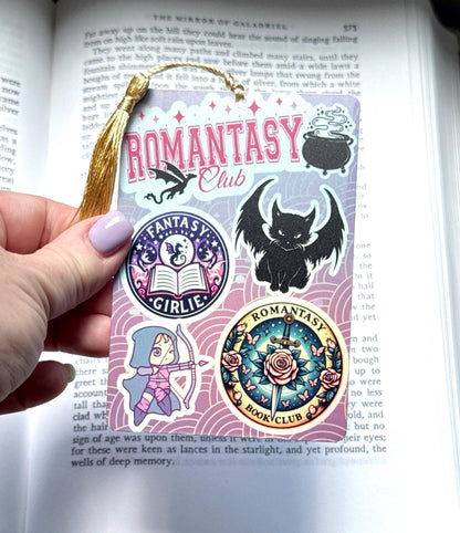Romantasy bookmark, Fantasy reader Tarot card Bookmark, holographic bookmark, Gothic Bookmark, Booktok Bookmark, Bookish Gifts for Readers,