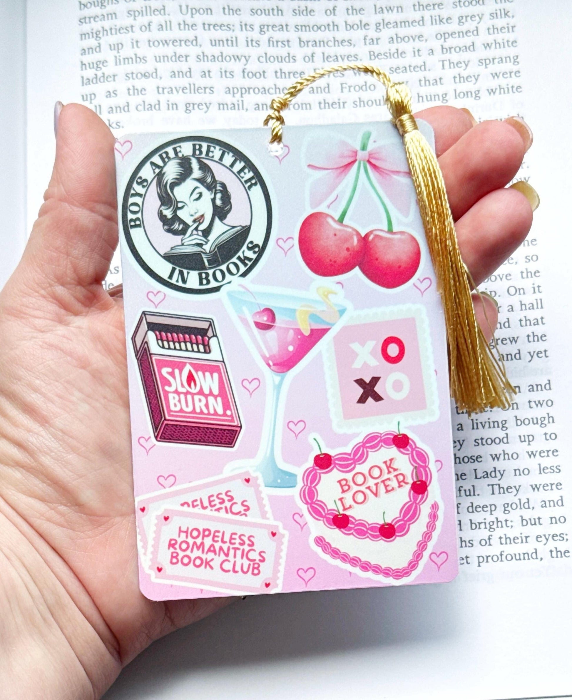 Romance bookmark, romantic bookmark, Bookmark, holographic bookmark, Gothic Bookmark, Booktok Bookmark, Bookish Gifts for Readers,