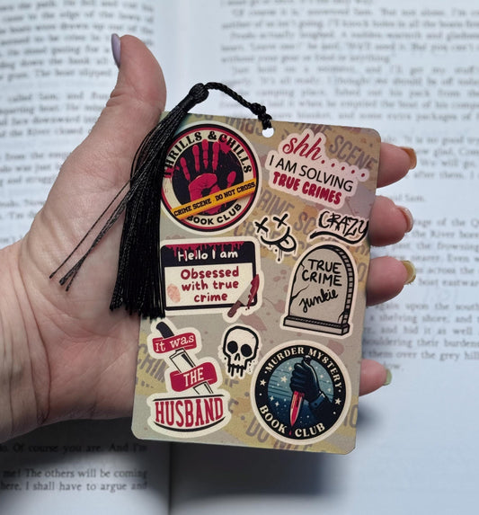 Thriller bookmark, crime bookmark, Tarot card Bookmark, holographic bookmark, Gothic Bookmark, Booktok Bookmark, Bookish Gifts for Readers,