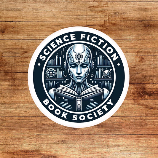SCFI sticker, science fiction reader, book sticker, kindle sticker, bookish sticker, book stickers, stickers for kindle, book merch, book