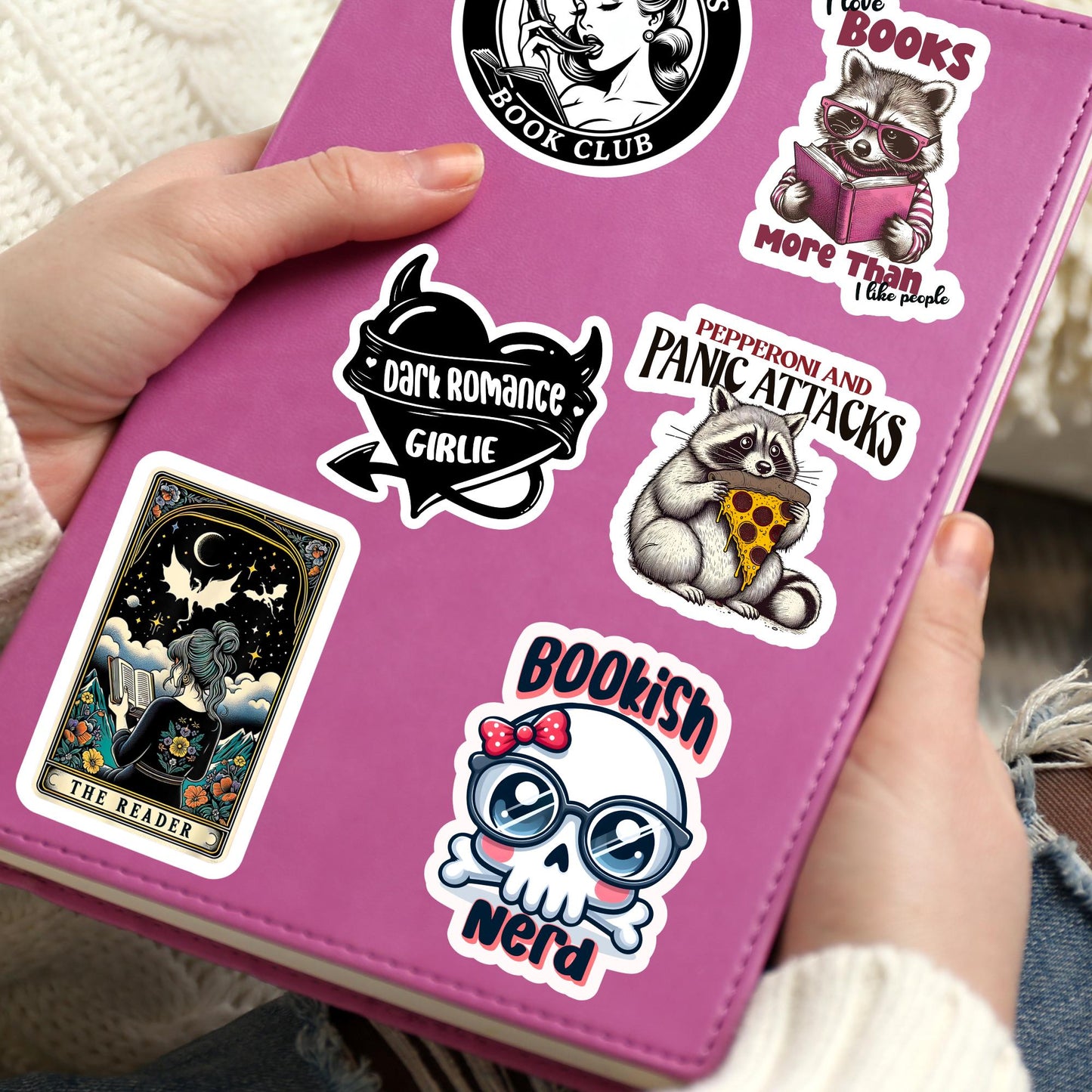 Bookish nerd sticker, Bookish girlie sticker, bookish sticker, book sticker, kindle sticker, stickers for kindle, book lover gift