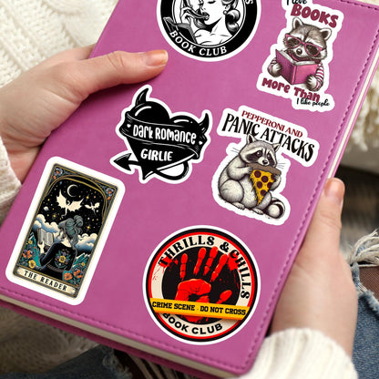 True crime sticker, murder mystery sticker, horror sticker, kindle sticker, bookish sticker, book stickers, stickers for kindle,