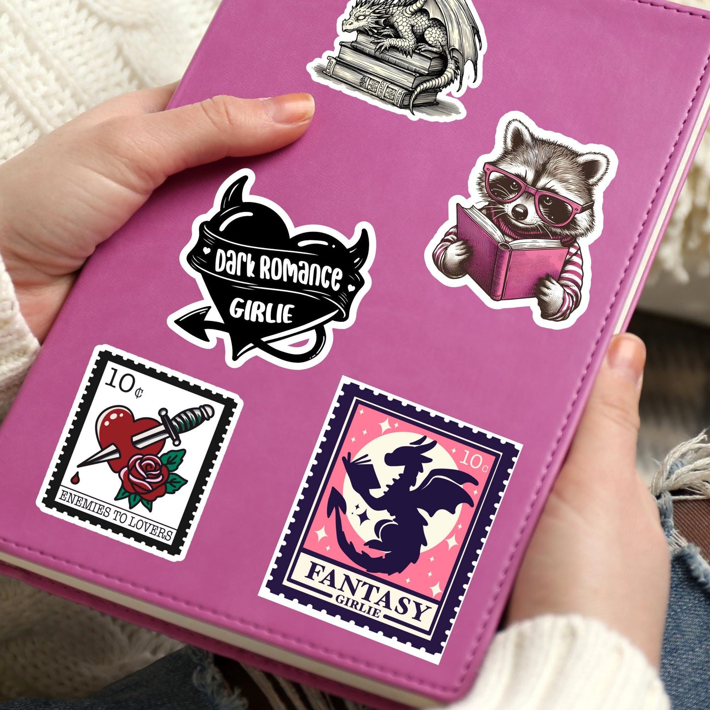fantasy girlie sticker, Fantasy reader sticker, troupe sticker, kindle sticker, book sticker, kindle sticker, bookish sticker, book stickers