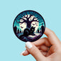 Black cat sticker, Halloween sticker, spooky sticker, kindle sticker, book sticker, kindle sticker, bookish sticker, book stickers,