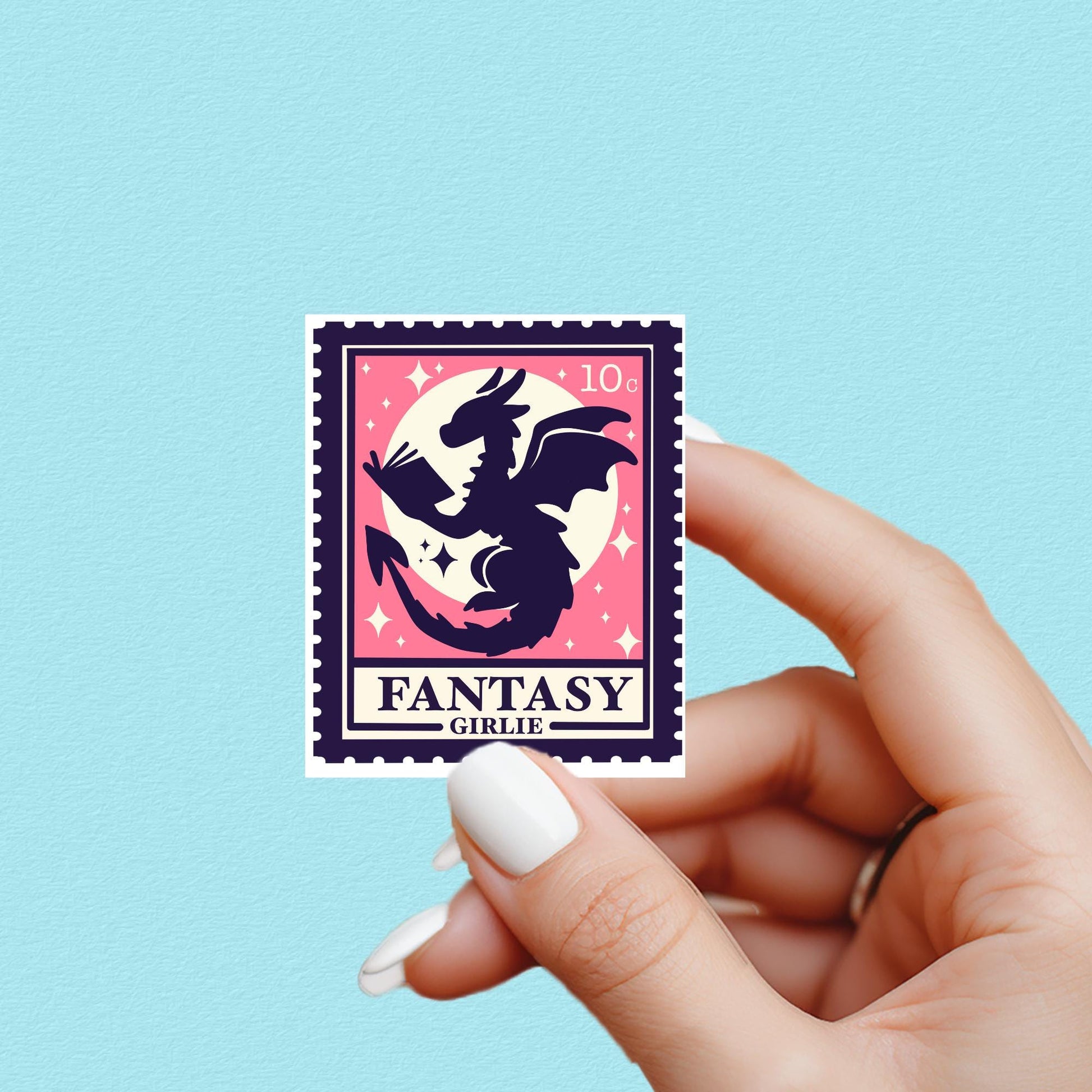 fantasy girlie sticker, Fantasy reader sticker, troupe sticker, kindle sticker, book sticker, kindle sticker, bookish sticker, book stickers