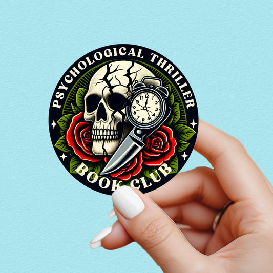 Physiological thriller sticker, thriller sticker, true crime sticker, book sticker, kindle sticker, bookish sticker, book stickers, smut