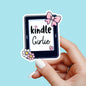 Kindle girlie sticker, kindle sticker, girlie sticker, booktok sticker, Kindle sticker, tarot sticker, bookish sticker, book lover sticker