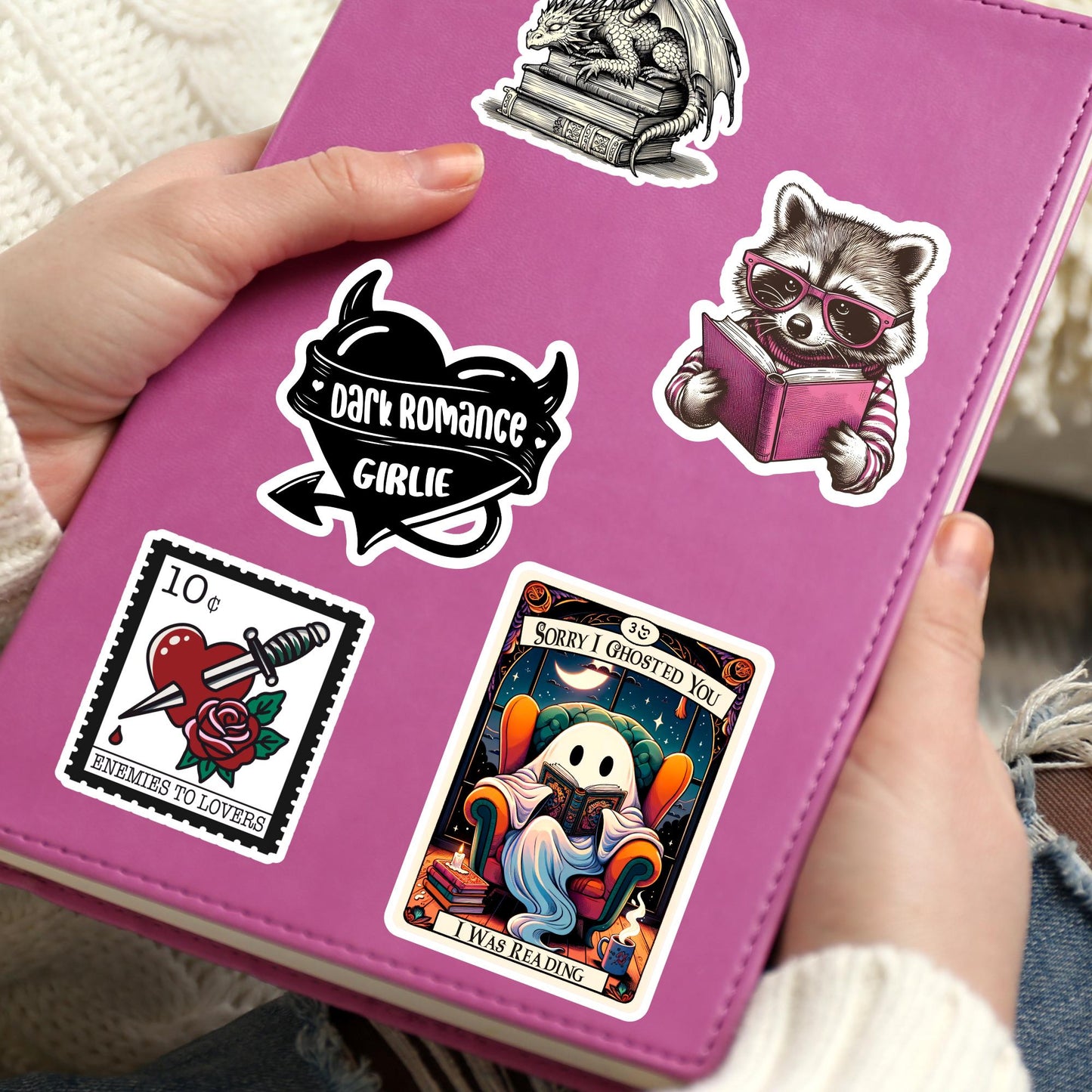 Sorry I ghosted you sticker, book tarot sticker, booktok sticker, Kindle sticker, tarot sticker, bookish sticker, book lover sticker