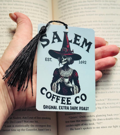 Halloween Bookmark, Salem bookmark, holographic bookmark, Gothic Bookmark, Booktok Bookmark, Bookish Gifts for Readers, Handmade Bookmark