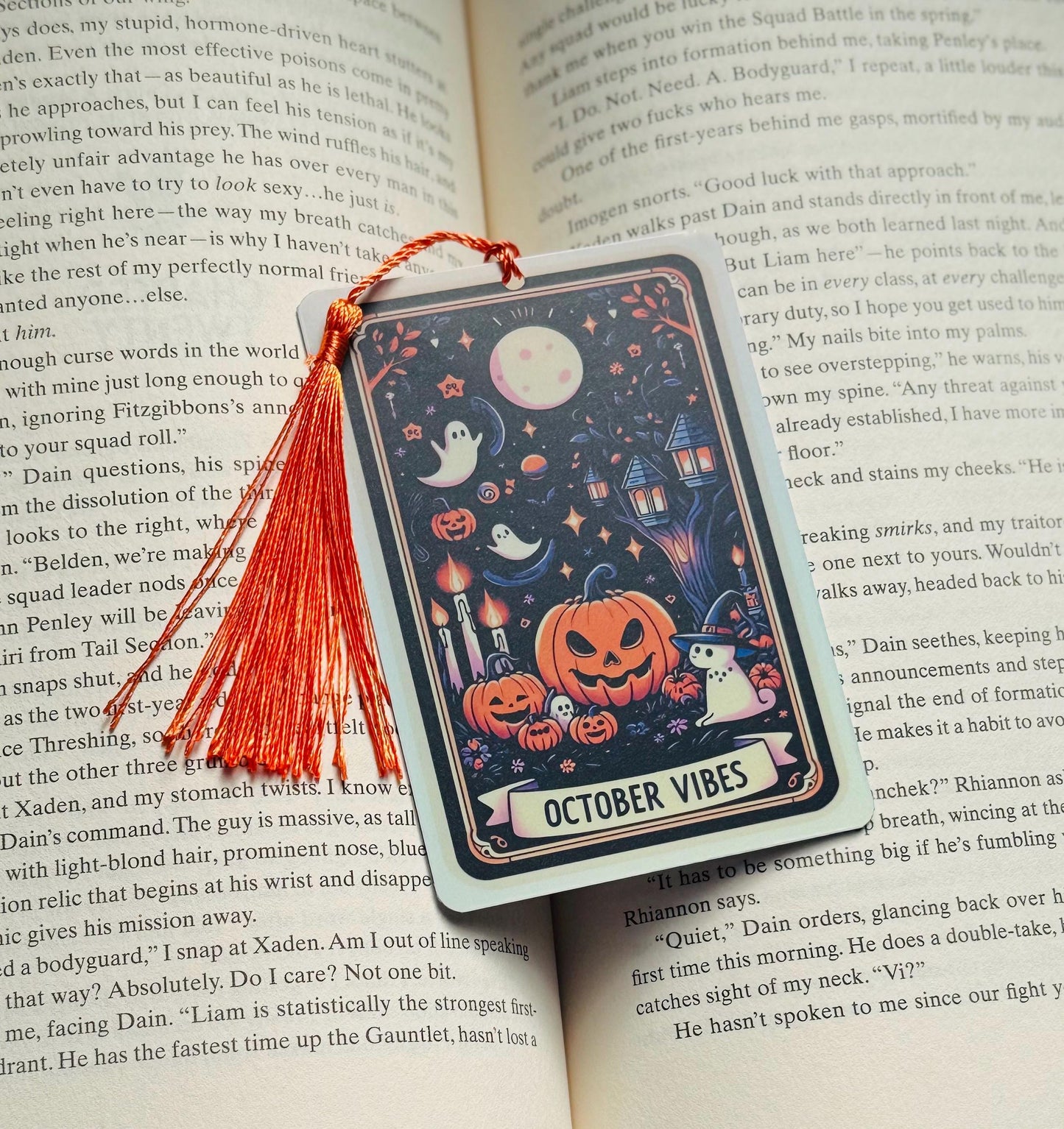 Halloween bookmark, fall bookmark, October vibe Bookmark, holographic bookmark, witch Bookmark, Booktok Bookmark, Bookish Gifts for Readers