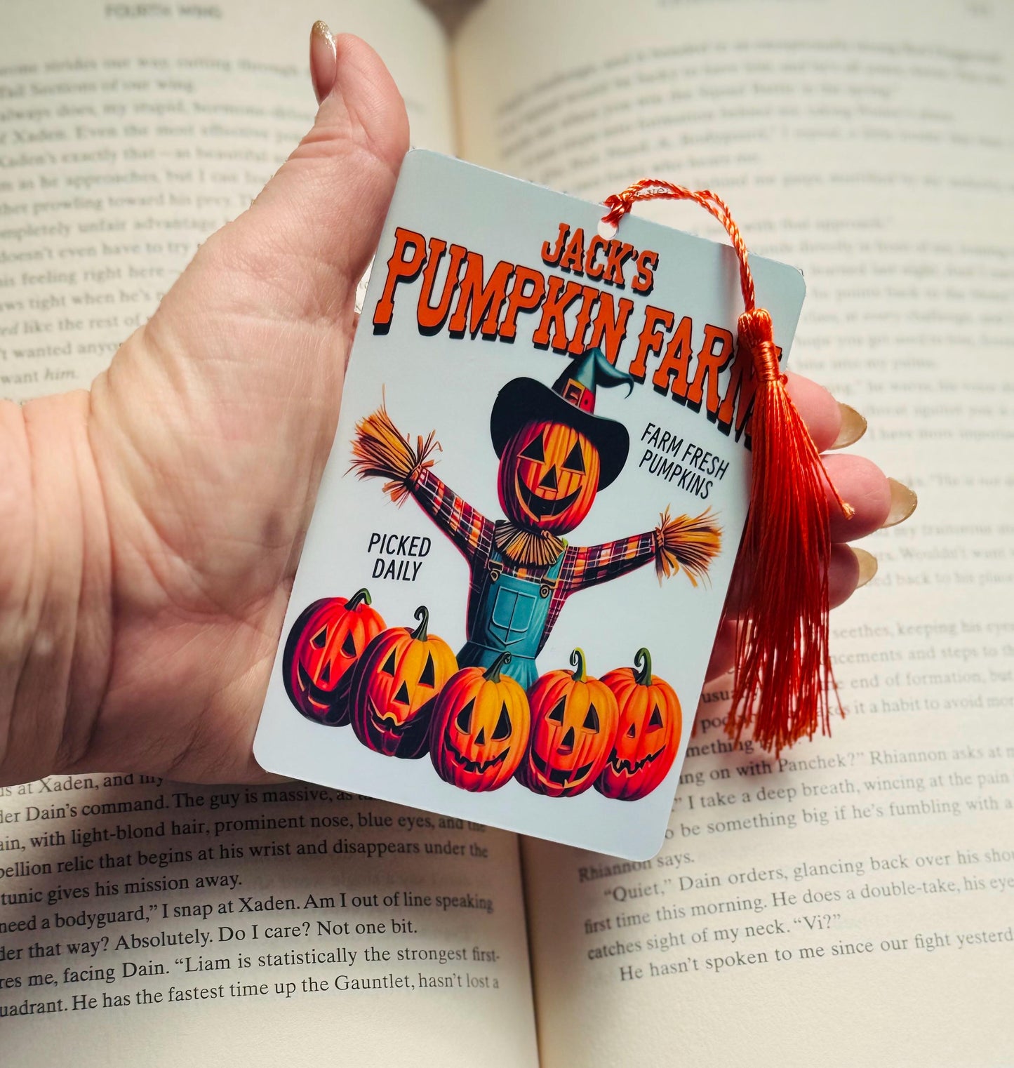 Halloween bookmark, fall bookmark, pumkin Bookmark, holographic bookmark, witch Bookmark, Booktok Bookmark, Bookish Gifts for Readers