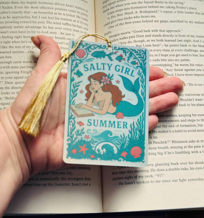Mermaid Tarot card Bookmark, salty girl bookmark, salty girl summer, Booktok Bookmark, Bookish Gifts for Readers, summer bookmark,
