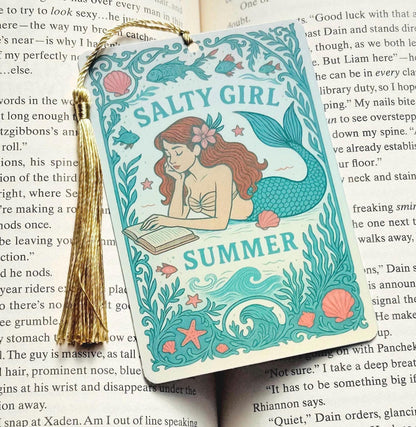 Mermaid Tarot card Bookmark, salty girl bookmark, salty girl summer, Booktok Bookmark, Bookish Gifts for Readers, summer bookmark,