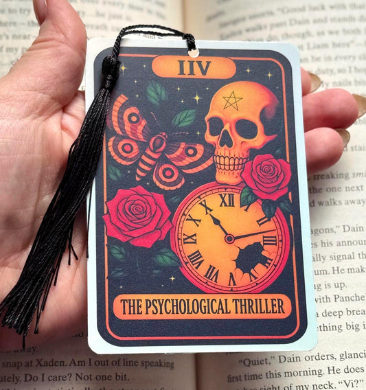 Thriller bookmark, crime bookmark, Tarot card Bookmark, true crime bookmark, Gothic Bookmark, Booktok Bookmark, Bookish Gifts for Readers,