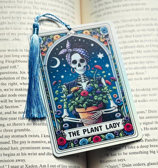 Plant lady Tarot card Bookmark, gardening bookmark, plant lover gift, Booktok Bookmark, Bookish Gifts for Readers, Handmade Bookmark