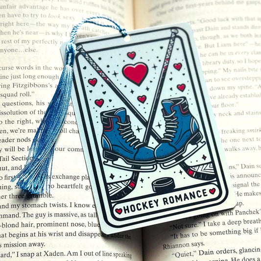 Hockey Romance bookmark, romance bookmark, Bookmark, holographic bookmark, Gothic Bookmark, Booktok Bookmark, Bookish Gifts, romance reader