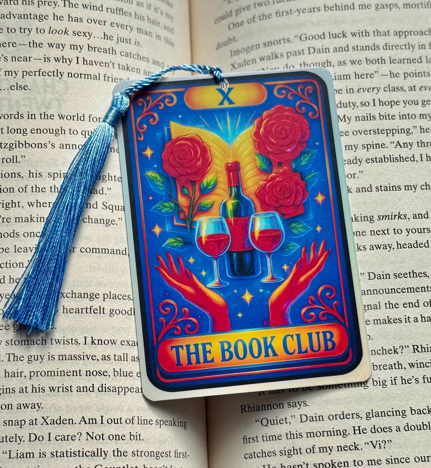 The bookclub bookmark, The reader card Bookmark, trigger warrings, Gothic Bookmark, Bookmark, Bookish Gifts for Readers, Handmade Bookmark,