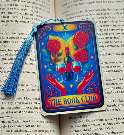 The bookclub bookmark, The reader card Bookmark, trigger warrings, Gothic Bookmark, Bookmark, Bookish Gifts for Readers, Handmade Bookmark,