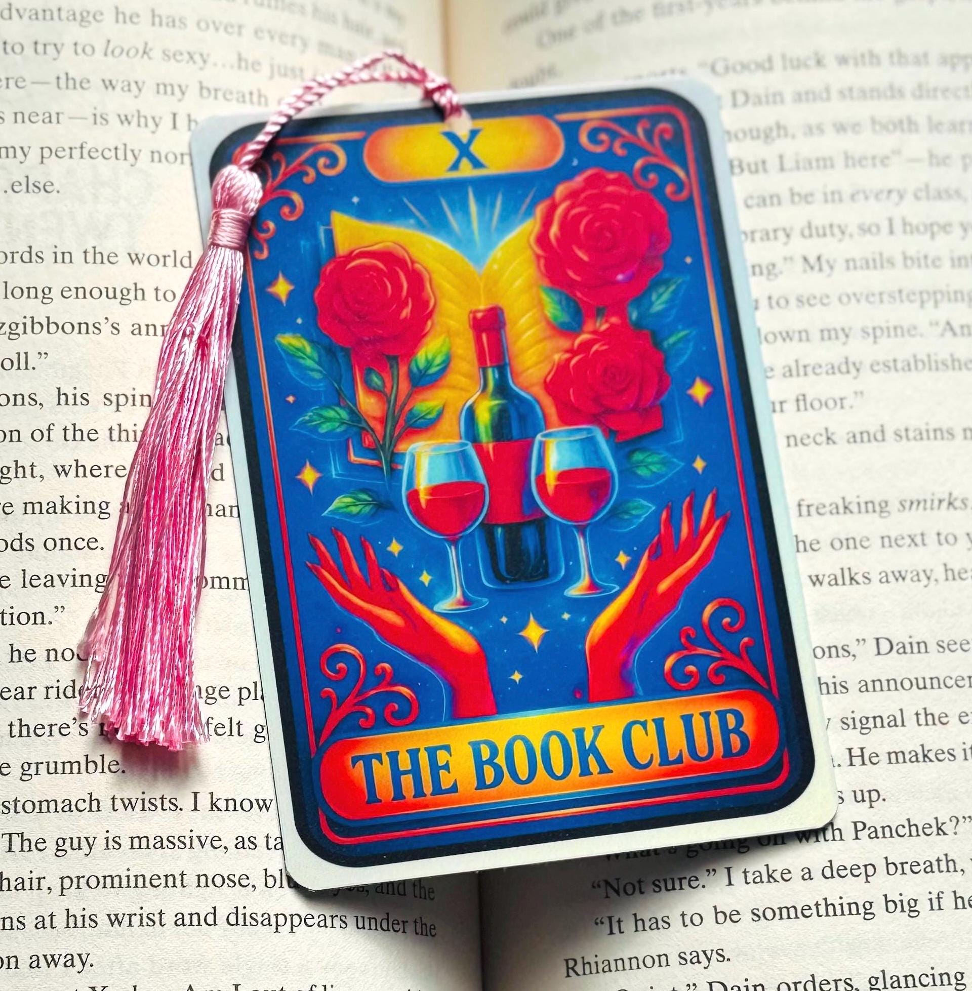 The bookclub bookmark, The reader card Bookmark, trigger warrings, Gothic Bookmark, Bookmark, Bookish Gifts for Readers, Handmade Bookmark,