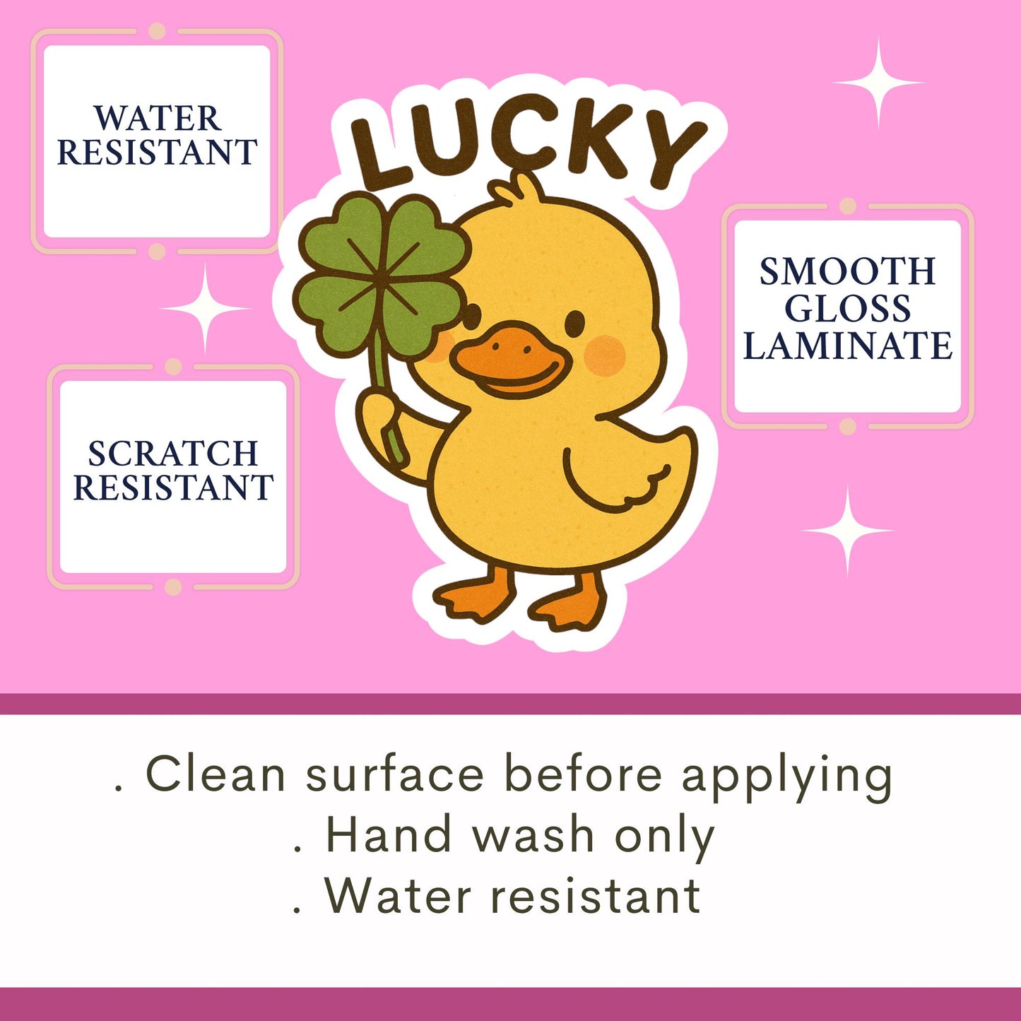Lucky duck sticker, cute duck sticker, Mental Health Sticker, Anxiety Stickers, Funny Gift, self care, mental health, kindle sticker