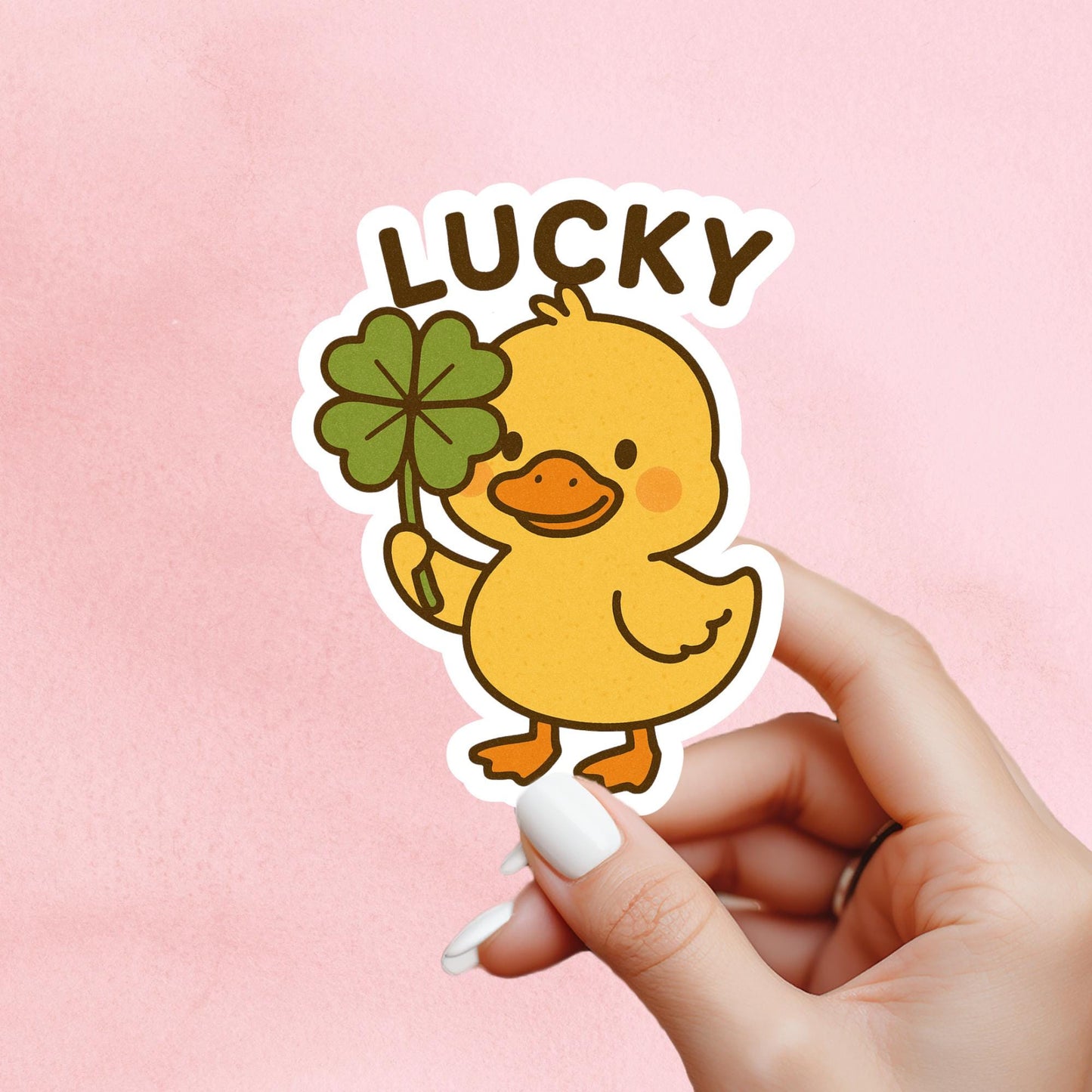 Lucky duck sticker, cute duck sticker, Mental Health Sticker, Anxiety Stickers, Funny Gift, self care, mental health, kindle sticker