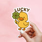Lucky duck sticker, cute duck sticker, Mental Health Sticker, Anxiety Stickers, Funny Gift, self care, mental health, kindle sticker