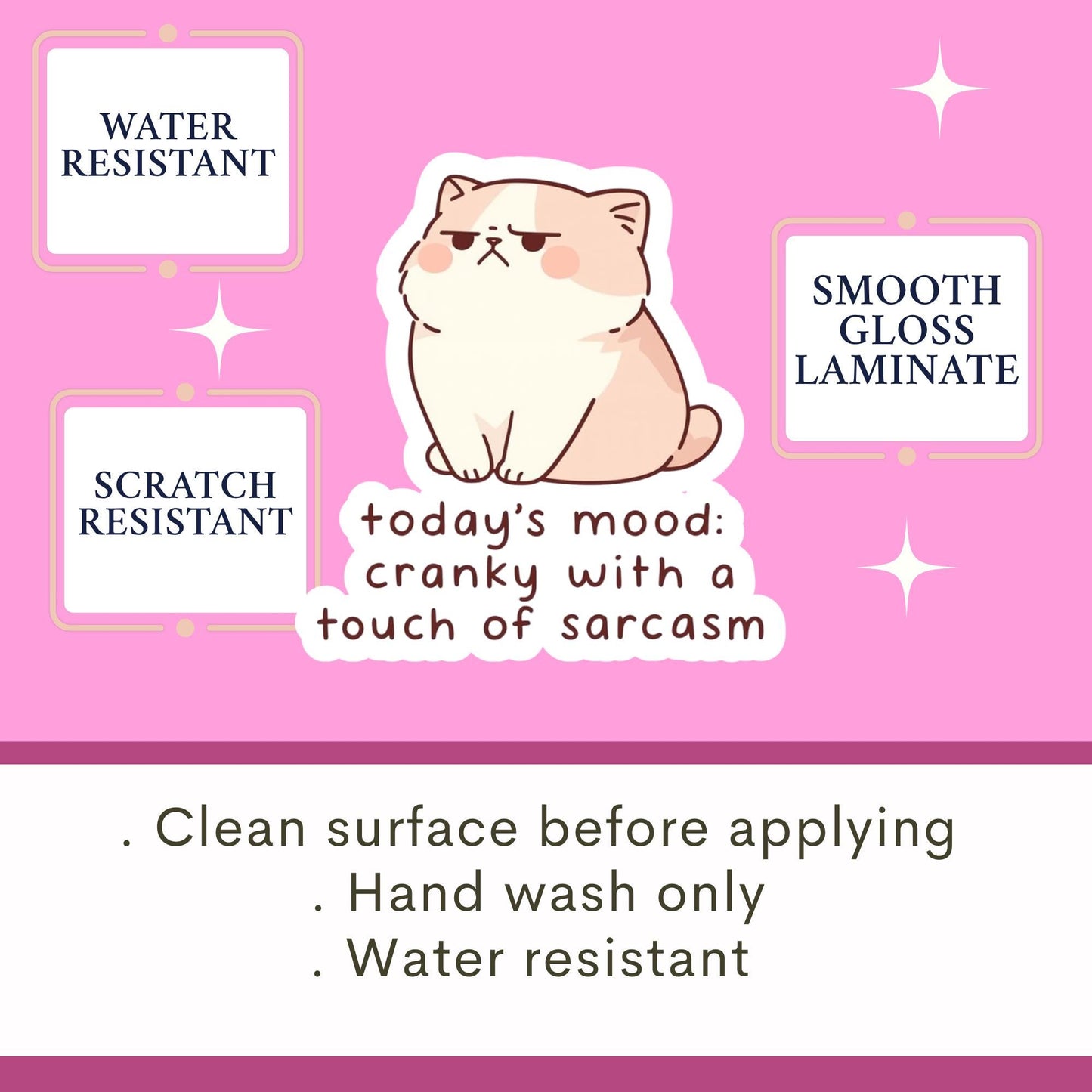 Sassy cat Sticker, sarcastic sticker, cat Sticker, anxiety sticker, sarcastic sticker, funny cat sticker, Kindle Sticker, sticker dark humou