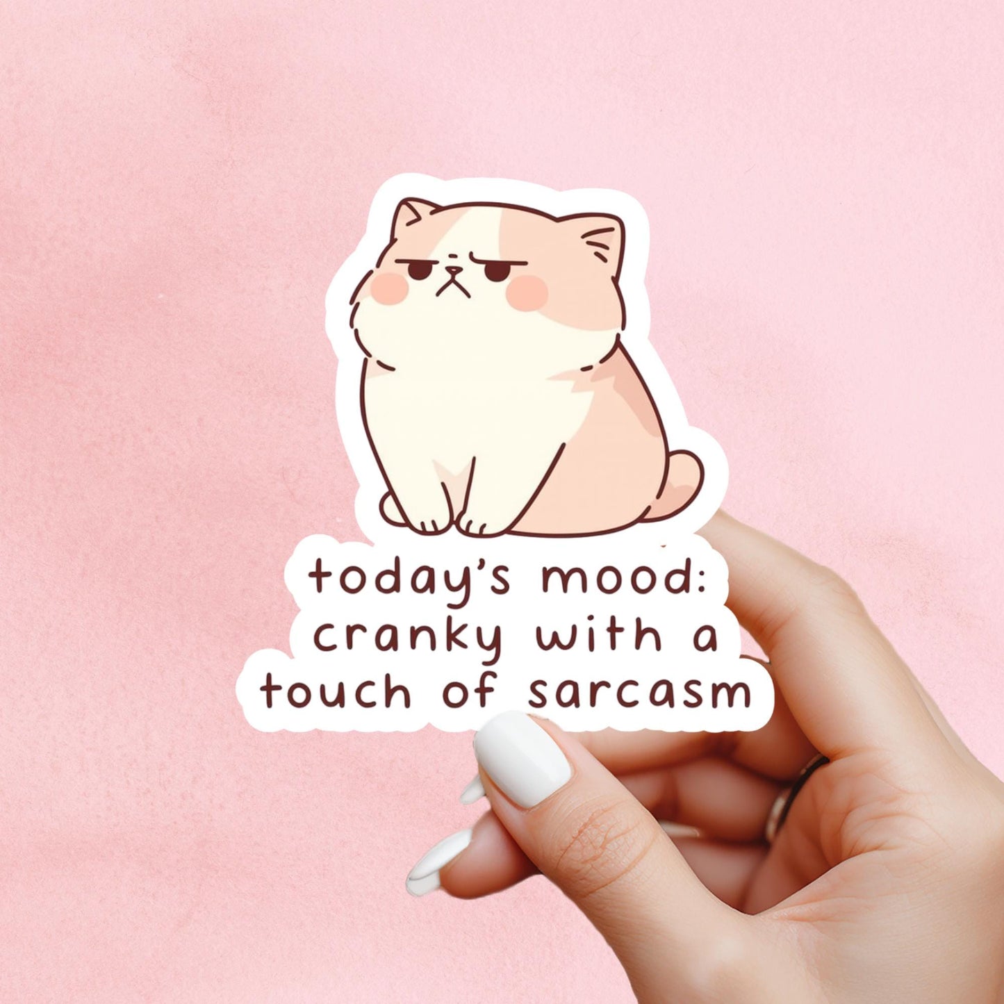 Sassy cat Sticker, sarcastic sticker, cat Sticker, anxiety sticker, sarcastic sticker, funny cat sticker, Kindle Sticker, sticker dark humou