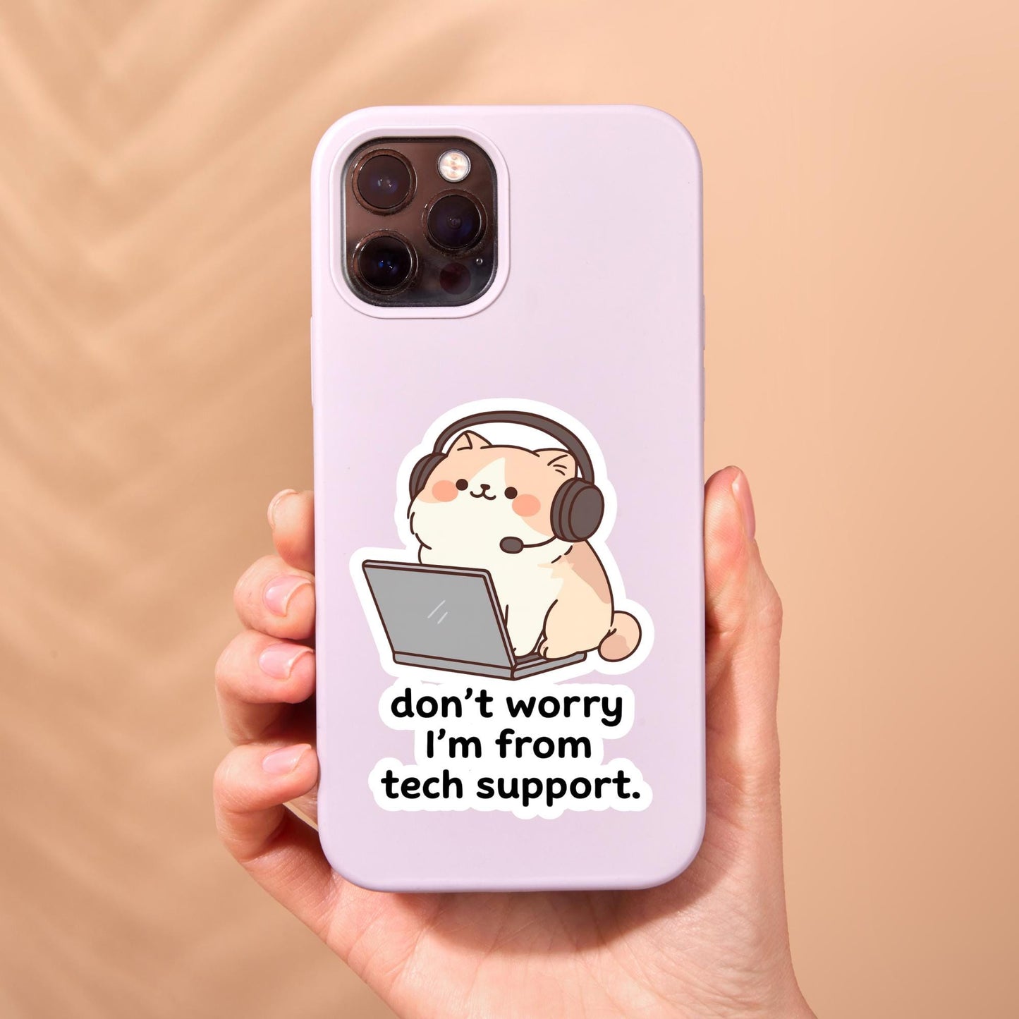 Tech support sticker, Sassy cat Sticker, sarcastic sticker, cat Sticker, sticker, sarcastic sticker, funny cat sticker, Kindle Sticker