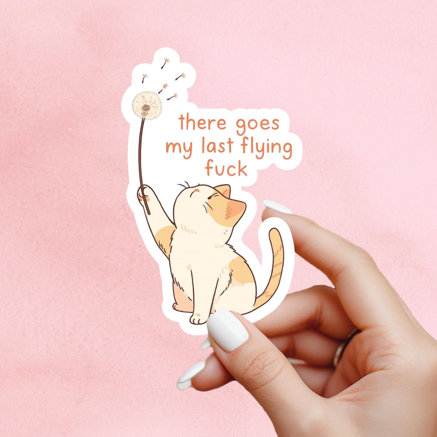 Sassy cat Sticker, last flying fuck, sarcastic sticker, cat Sticker, anxiety sticker, sarcastic sticker, funny cat sticker, Kindle Sticker,