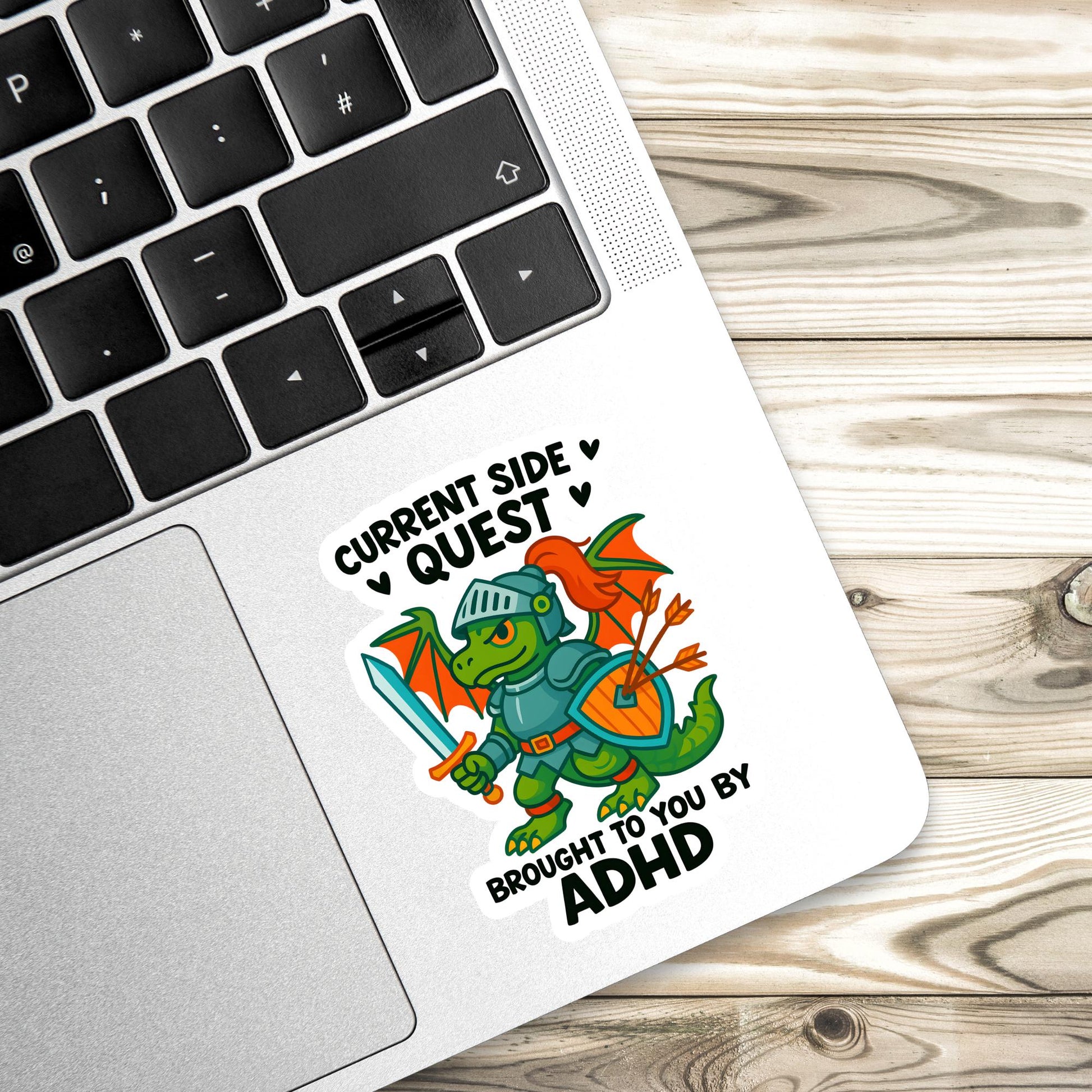 Mental Health Sticker, side quest brought to you by ADHD, Anxiety Stickers, Funny Gift, Self Love Decal, self care, self love sticker, ADHD
