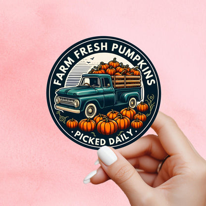 Farm fresh pumpkins sticker, Halloween Sticker, fall Sticker, cute sticker Halloween, spooky sticker, water bottle sticker Halloween