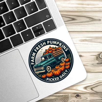 Farm fresh pumpkins sticker, Halloween Sticker, fall Sticker, cute sticker Halloween, spooky sticker, water bottle sticker Halloween