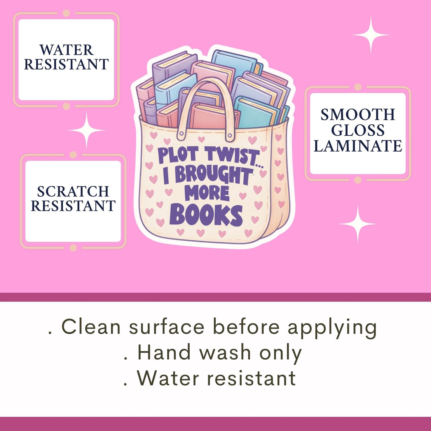 Plot twist I brought more books sticker, Antisocial Book Club sticker, Bookish gift, Reading, Smut sticker, Bookish merch, kindle sticker