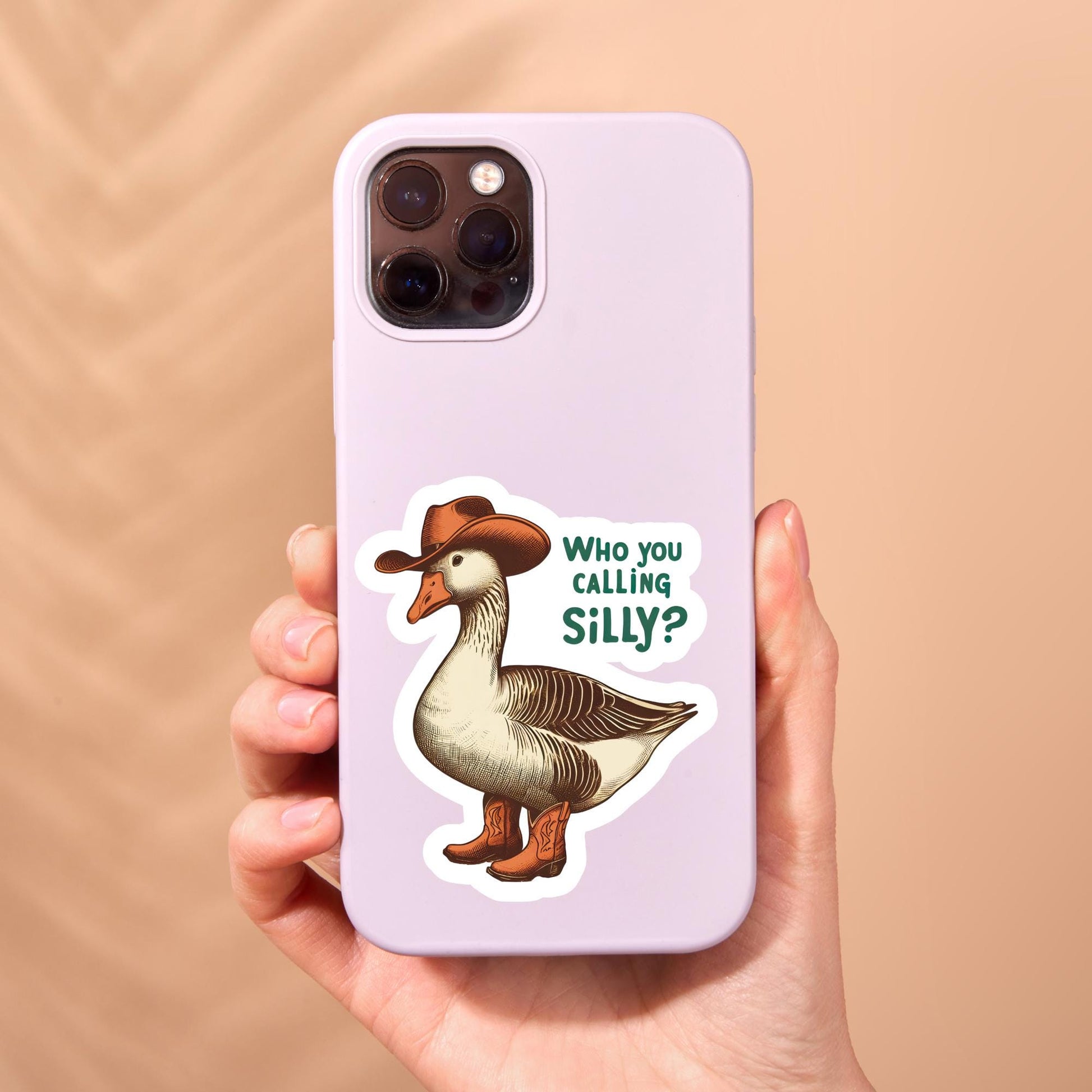 Silly goose Sticker, western sticker, Mental Health Sticker, Anxiety Stickers, Funny Gift, Self Love Decal, self care, mental health