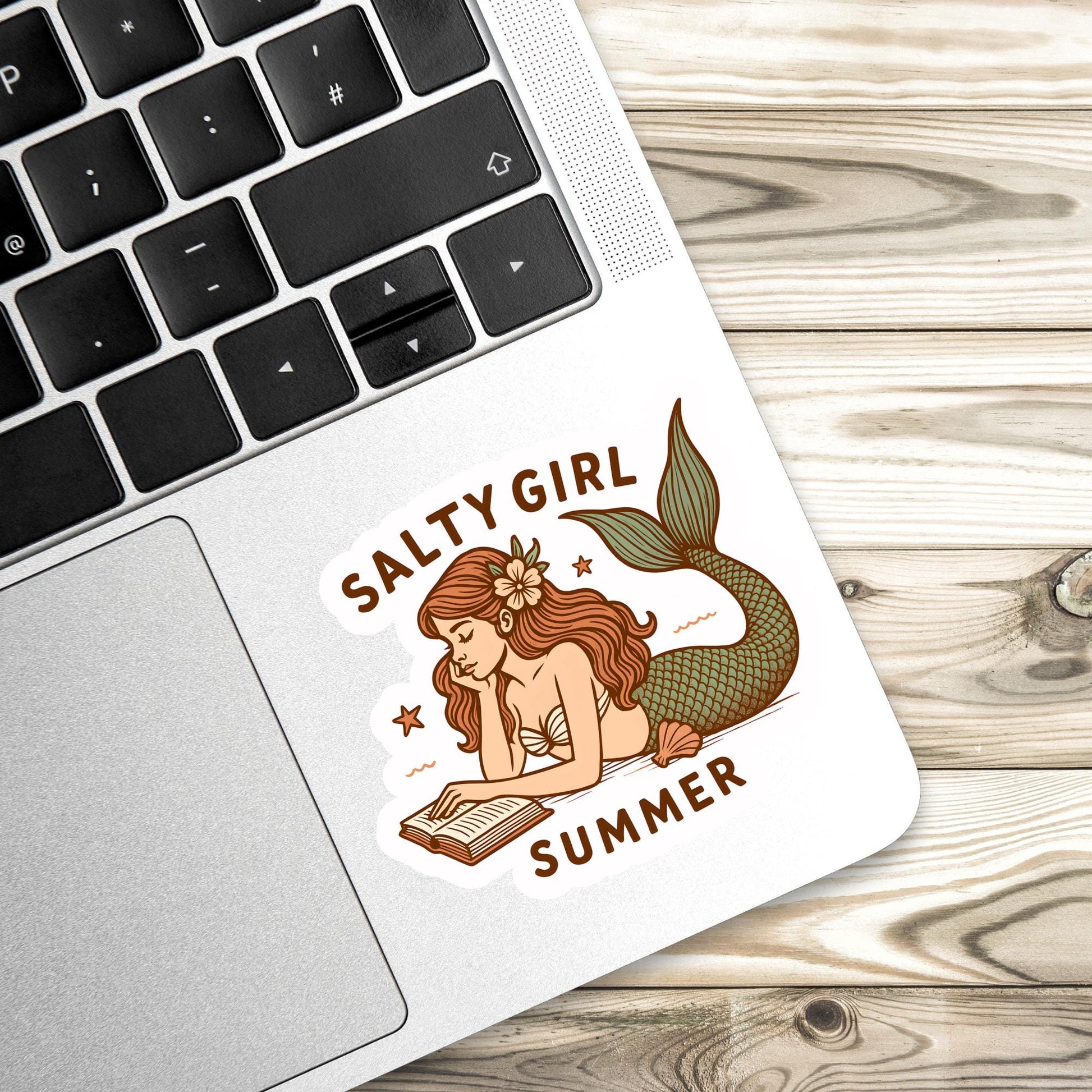 Salty girl bookclub sticker, mermaid sticker, book sticker, kindle sticker, bookish sticker, book stickers, book merch, fantasy sticker