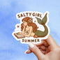 Salty girl bookclub sticker, mermaid sticker, book sticker, kindle sticker, bookish sticker, book stickers, book merch, fantasy sticker