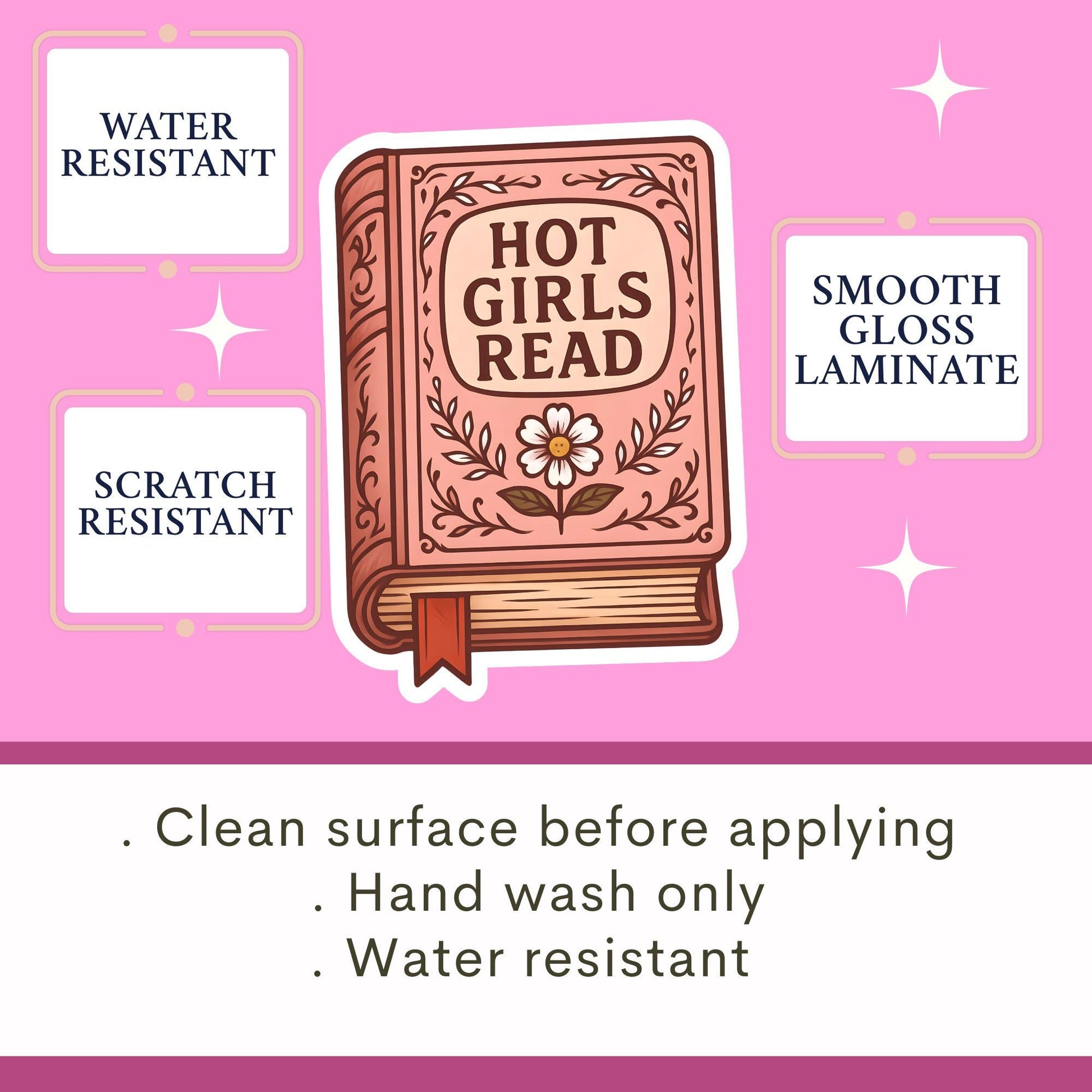 Hot girls read sticker, Book lover sticker, bookish sticker, book sticker, kindle sticker, hot girls read, book stickers, book merch,