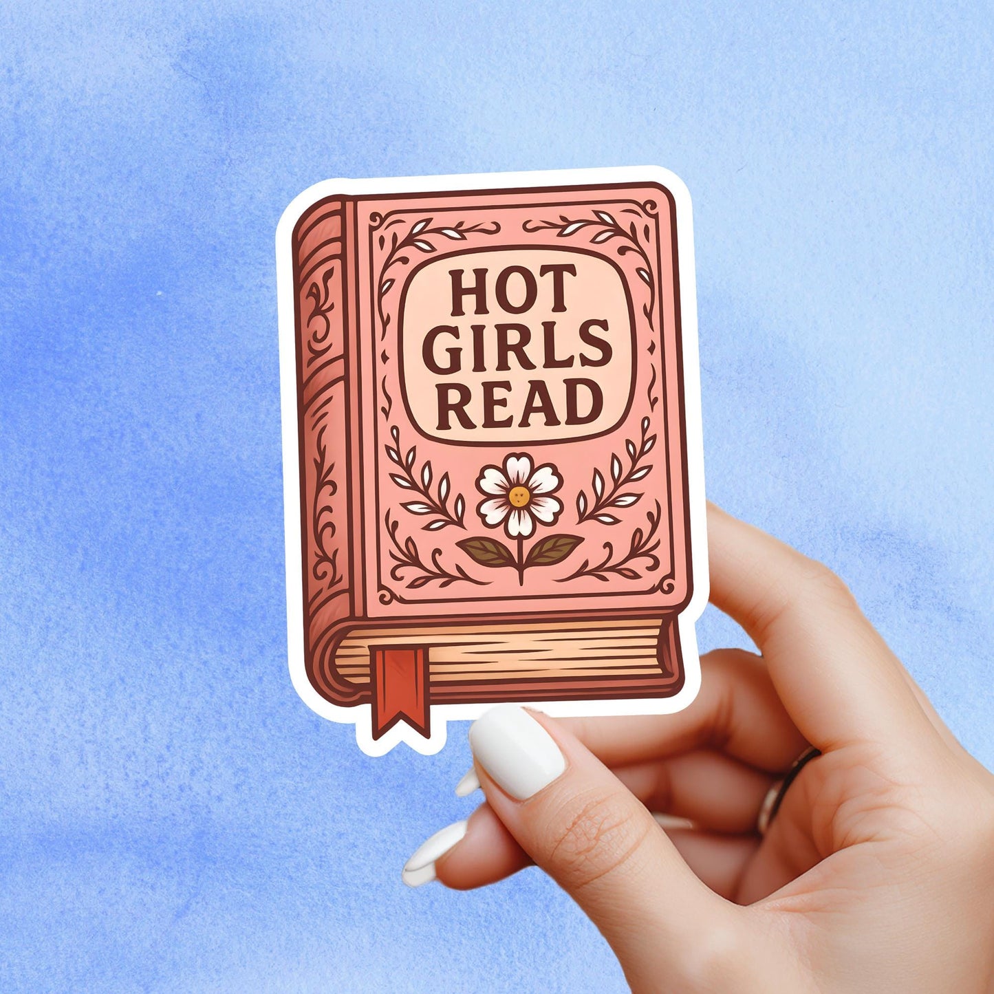 Hot girls read sticker, Book lover sticker, bookish sticker, book sticker, kindle sticker, hot girls read, book stickers, book merch,