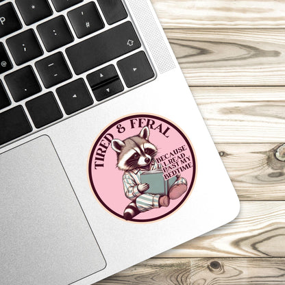 Racoon reading sticker, kindle sticker, book sticker, kindle sticker, bookish sticker, book stickers, stickers for kindle, racoon sticker