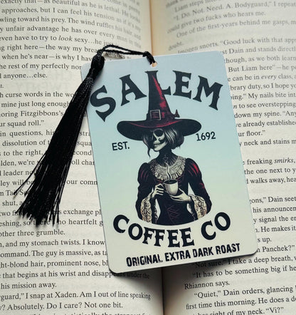 Halloween Bookmark, Salem bookmark, holographic bookmark, Gothic Bookmark, Booktok Bookmark, Bookish Gifts for Readers, Handmade Bookmark