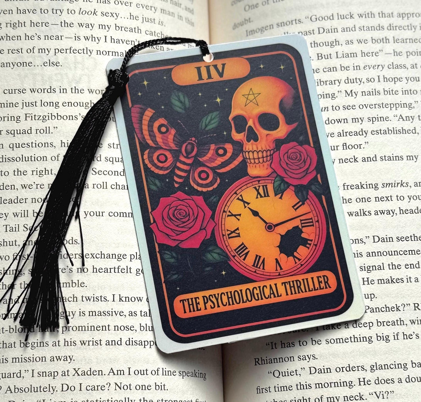 Thriller bookmark, crime bookmark, Tarot card Bookmark, true crime bookmark, Gothic Bookmark, Booktok Bookmark, Bookish Gifts for Readers,