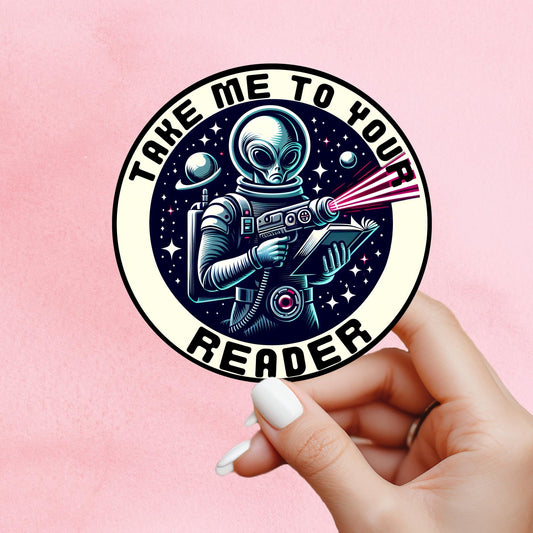 SCFI sticker, science fiction reader, book sticker, kindle sticker, bookish sticker, book stickers, stickers for kindle, book merch, book