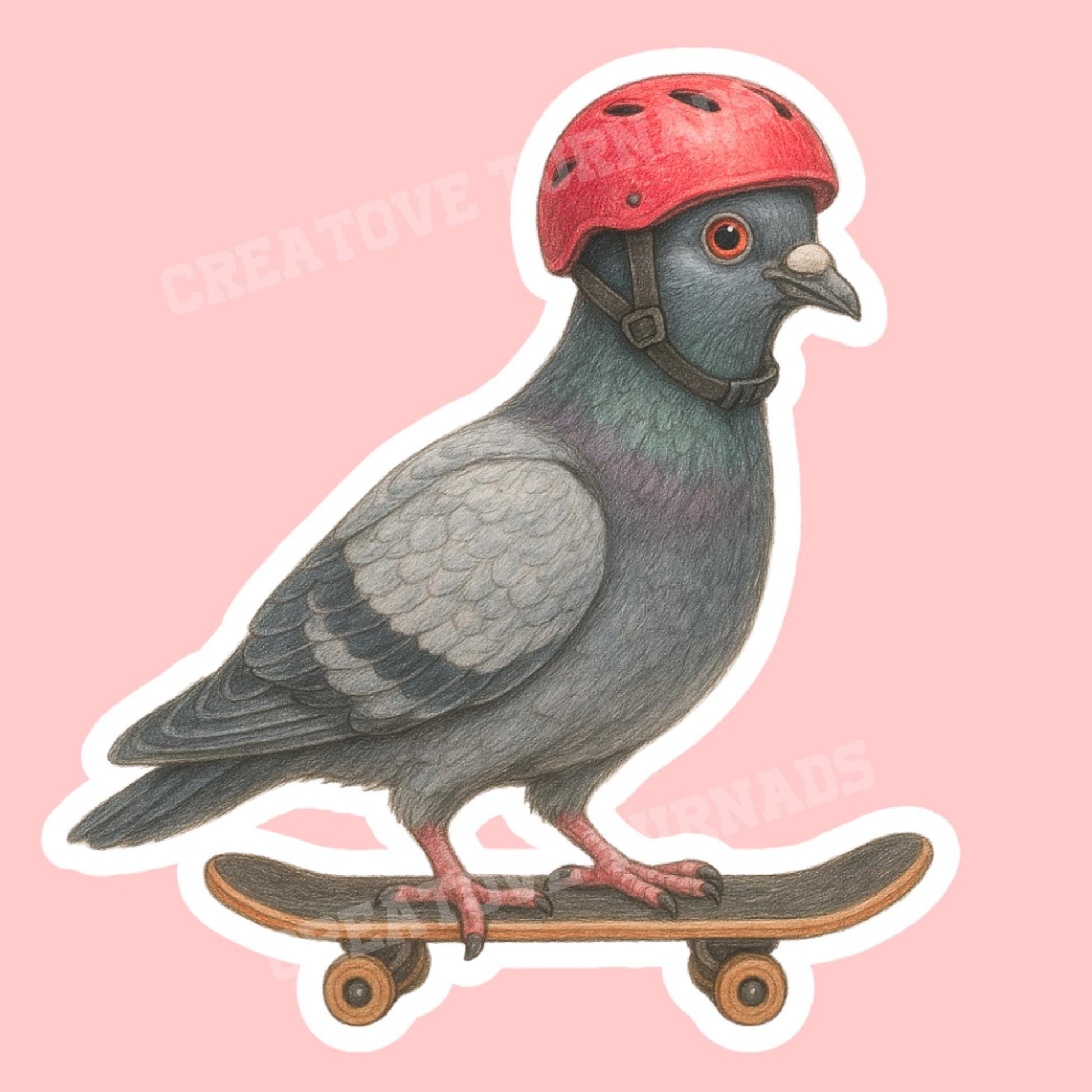 Pigeon Sticker, funny bird sticker, Wildlife sticker, nature sticker, skater sticker, bird watcher sticker, woodland sticker, funny animal