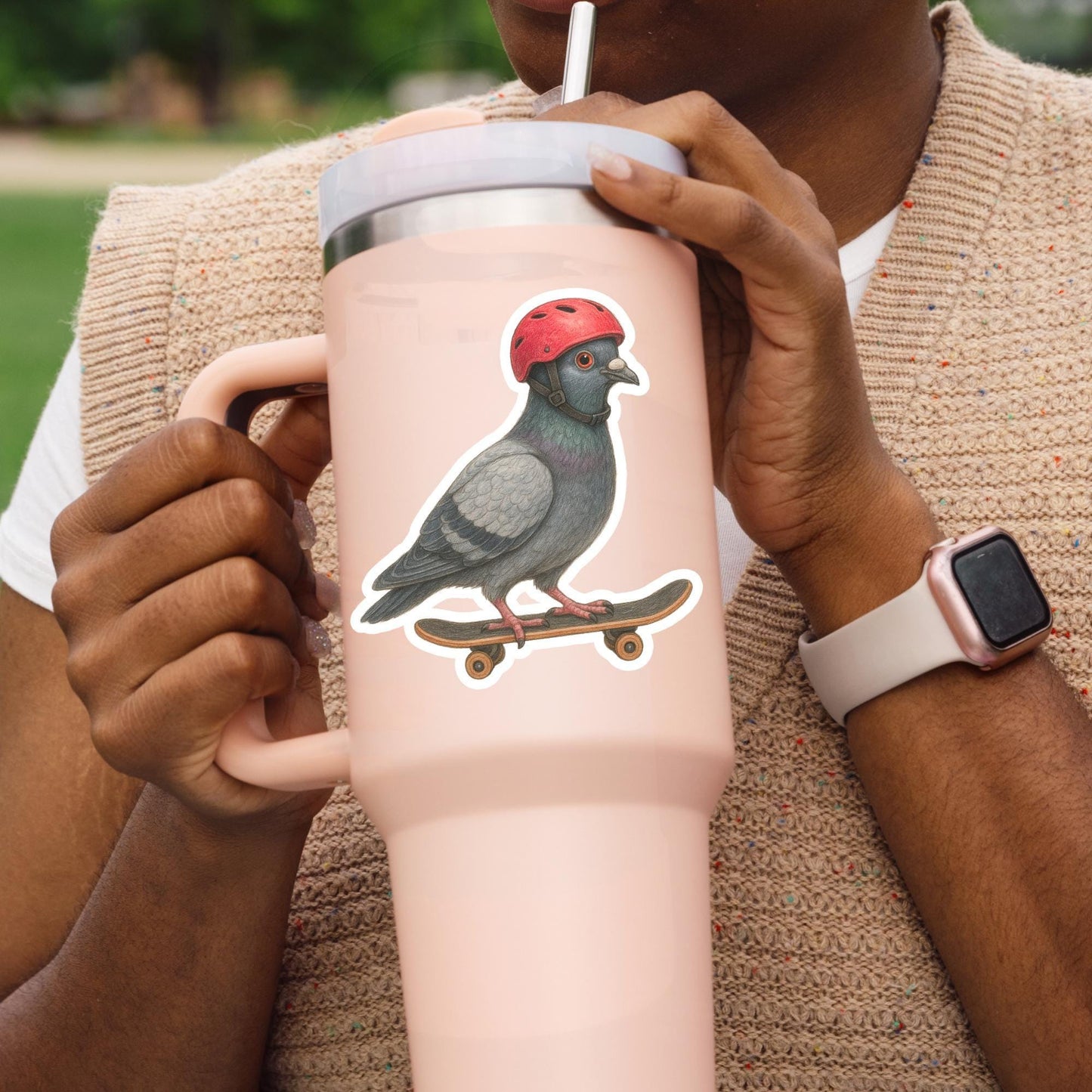 Pigeon Sticker, funny bird sticker, Wildlife sticker, nature sticker, skater sticker, bird watcher sticker, woodland sticker, funny animal