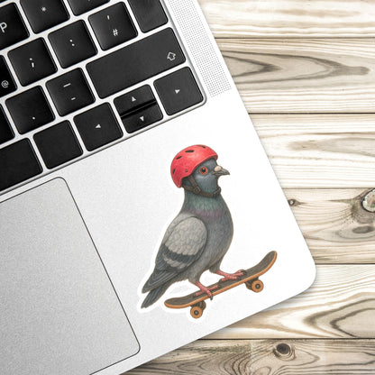 Pigeon Sticker, funny bird sticker, Wildlife sticker, nature sticker, skater sticker, bird watcher sticker, woodland sticker, funny animal
